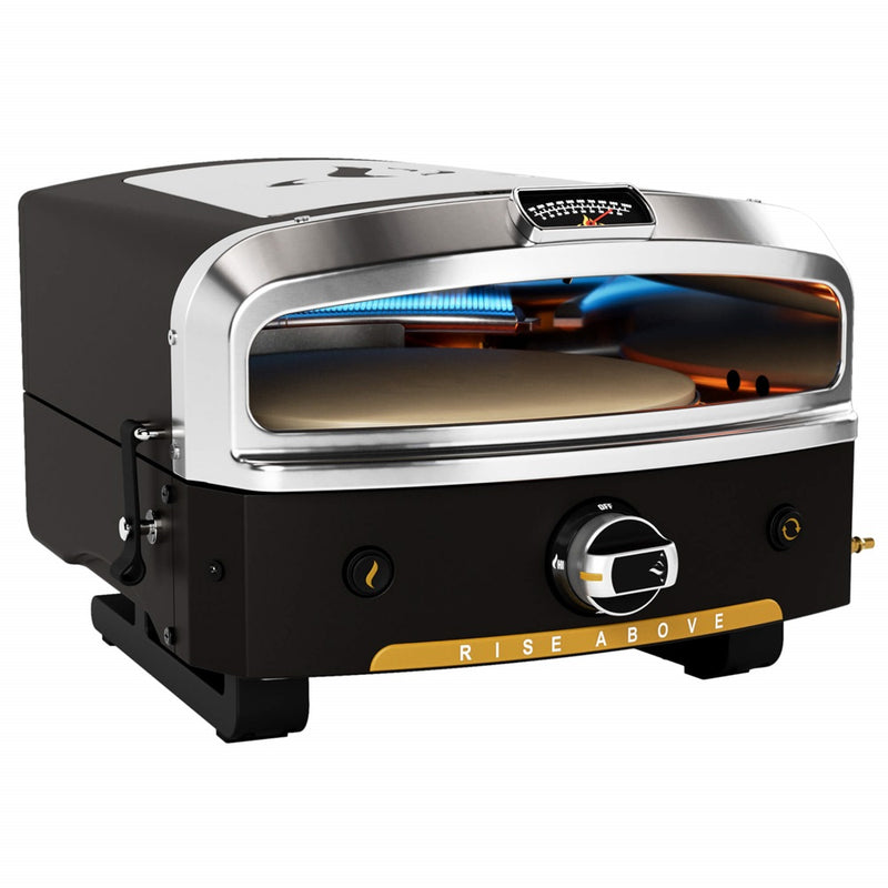 16-inch cordierite rotating stone inside Versa 16 pizza oven