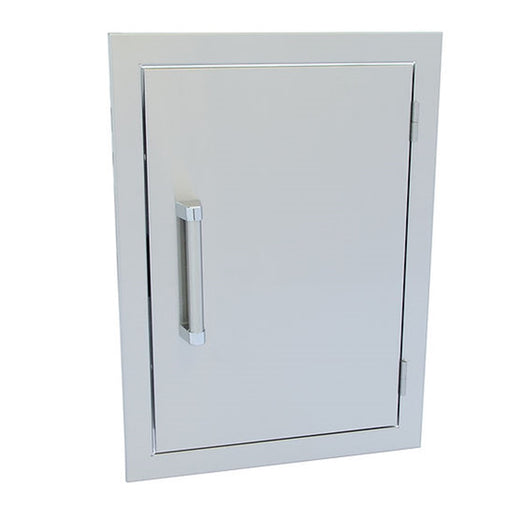 Metallic rectangular panel with a handle on a white background