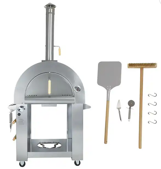 Kokomo Grills 32 Inch Dual Fuel Stainless Steel Pizza Oven