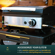 Elite1B countertop griddle with built-in bubble level and adjustable feet