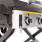 Wind-proof inset griddle plate on Elite3B countertop griddle