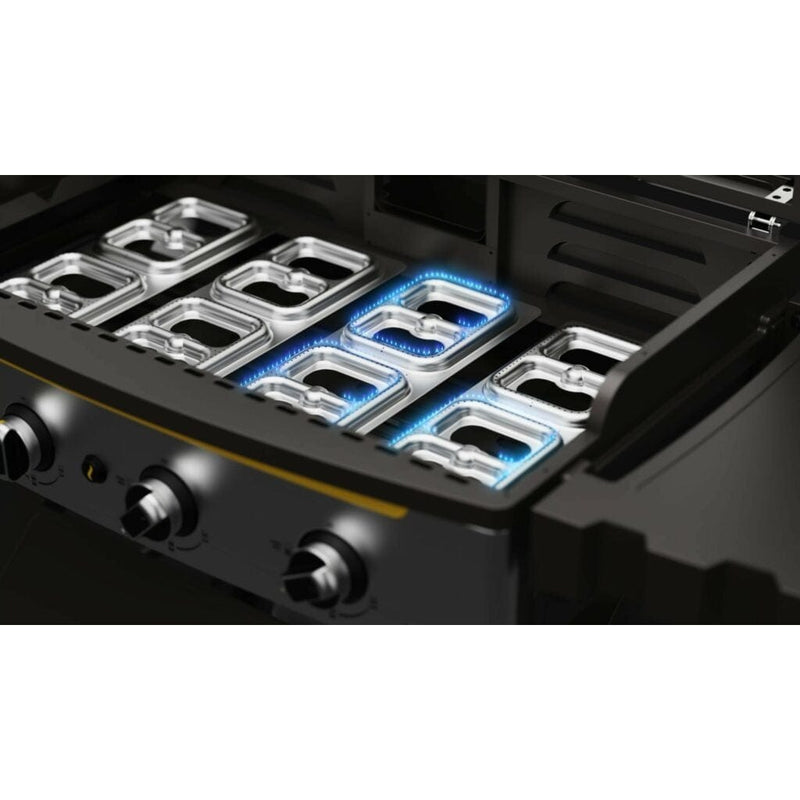 Eight-zone heat control on Elite4B outdoor flat top griddle