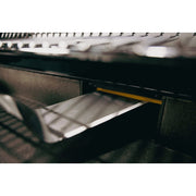 Wind-proof inset griddle plate on Elite4B freestanding griddle
