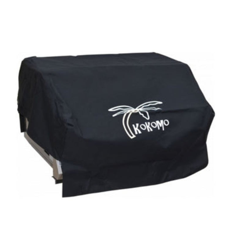 Black grill cover with 'Ikokomo' logo on a white background