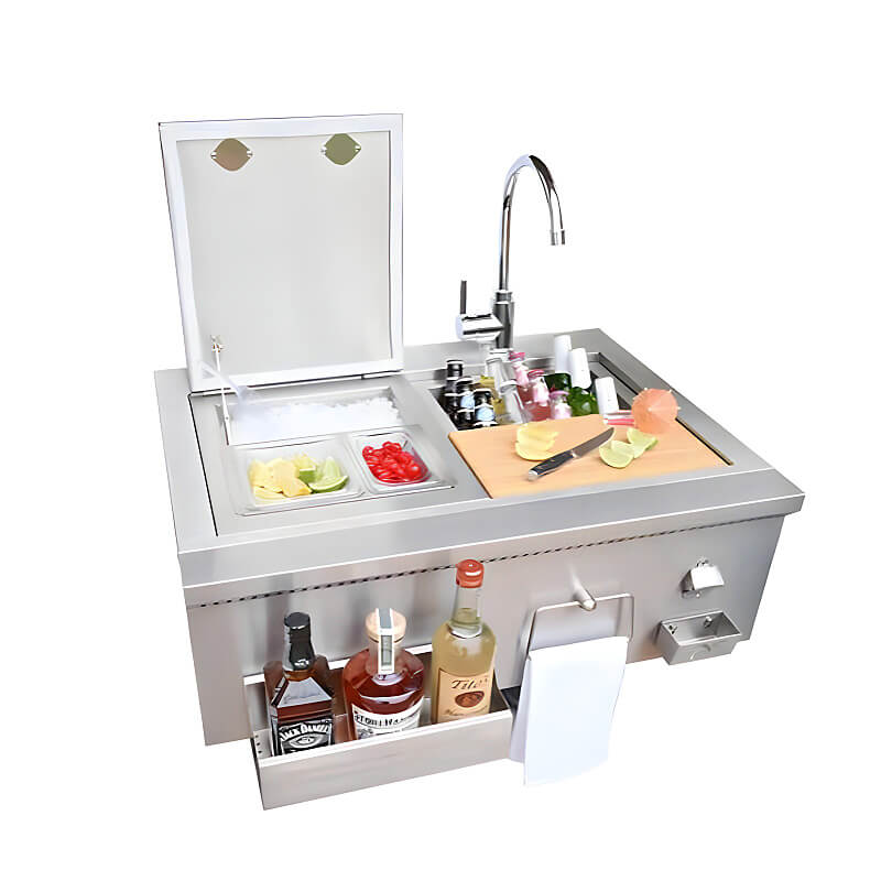 Kokomo 30″ Built-In Bartender Cocktail Station with Sink