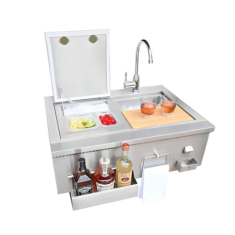 Kokomo 30″ Built-In Bartender Cocktail Station with Sink