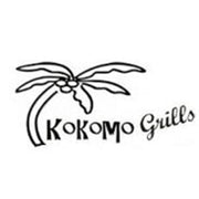 Logo of Kokomo Grills with a palm tree design on a white background