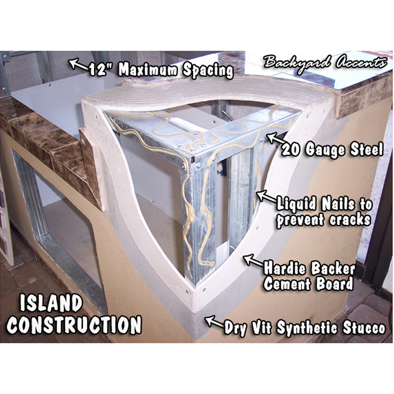 Kokomo Mini Maui Built-In BBQ Island with Bar & Grill