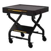 Outdoor countertop cooking cart with 360-degree locking caster wheels