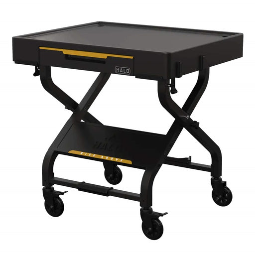 Outdoor countertop cooking cart with 360-degree locking caster wheels