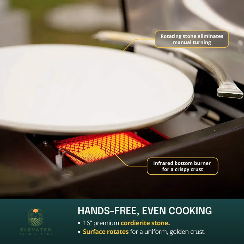 Versa 16 outdoor pizza oven reaching 950°F high heat