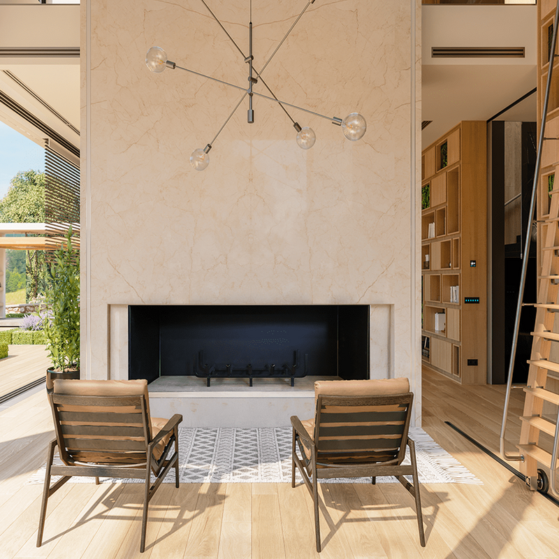 Corvus Atelier 60" Wood Firebox Fireplace