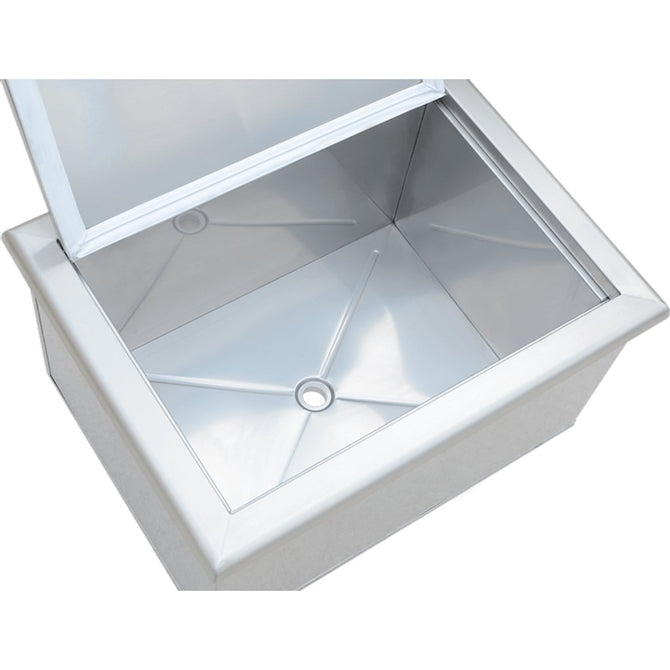Stainless steel undermount kitchen sink with a white interior