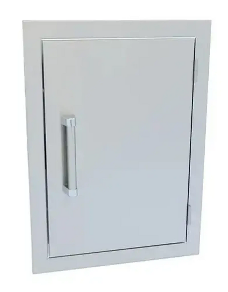 Metallic rectangular panel with a handle on a white background